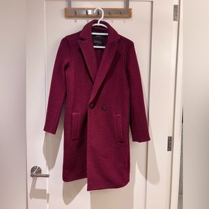 J Crew Daphne Italian Wool Coat - Burgundy/size 0